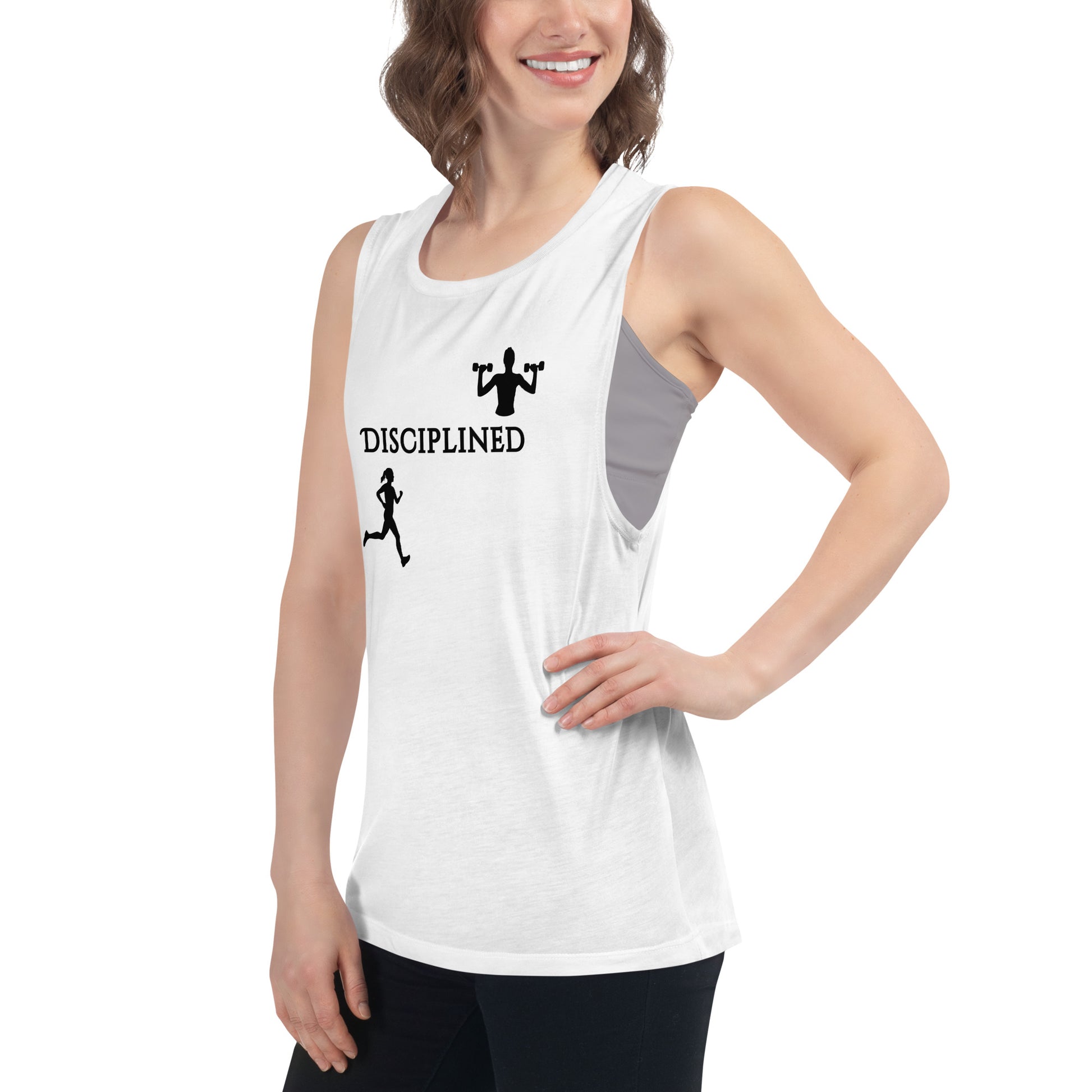 Disciplined Ladies’ Muscle Tank by EraofInk