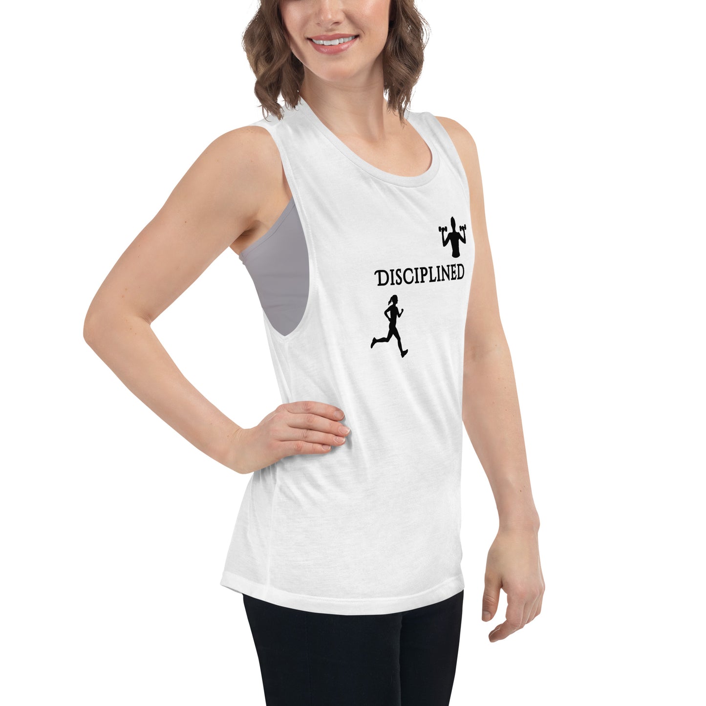 Disciplined Ladies’ Muscle Tank by EraofInk