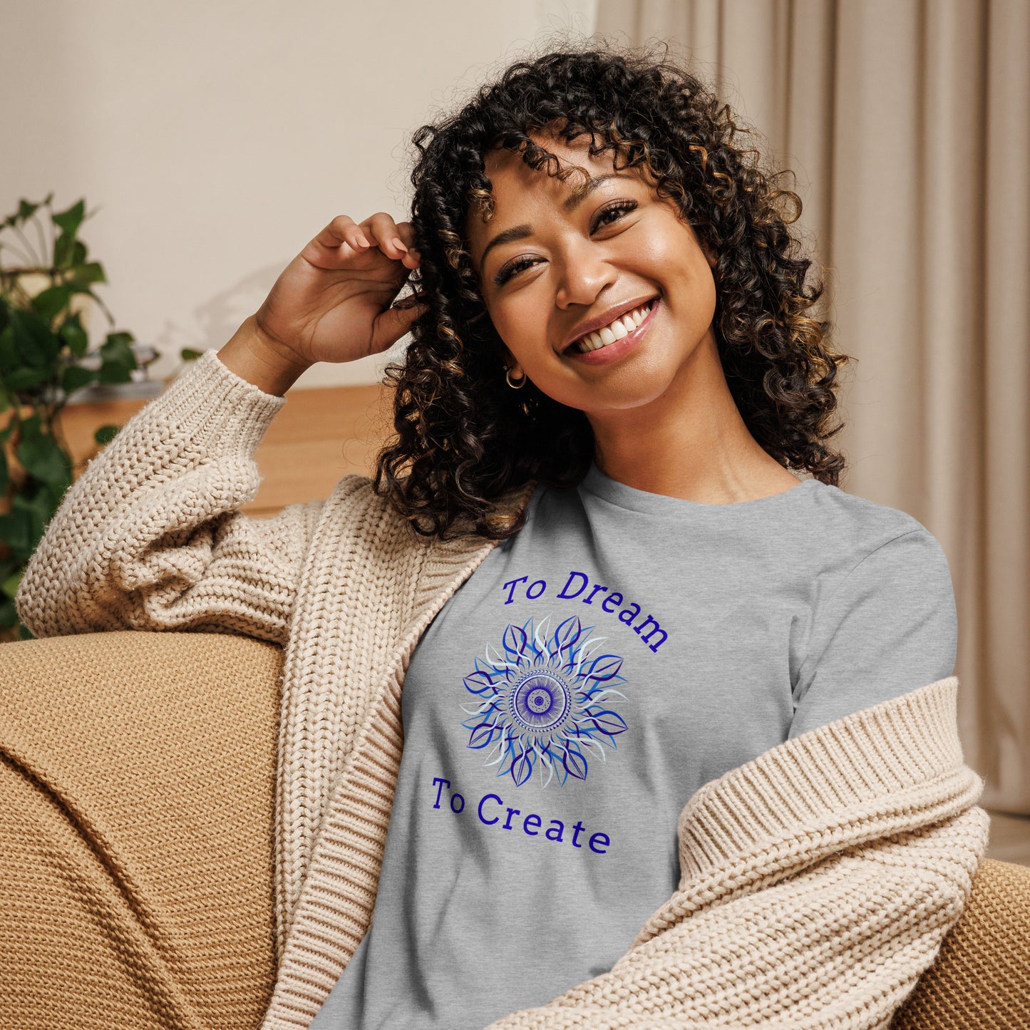 Creative Girl Tee To Dream To Create Women's Relaxed Tee by EraofInk