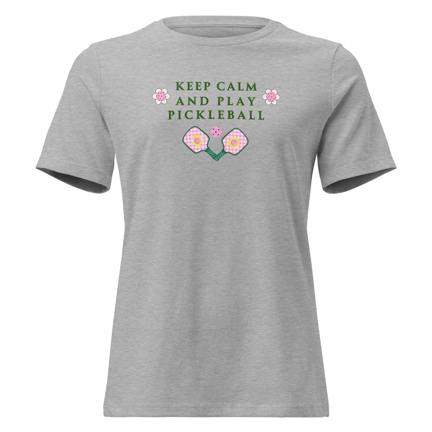 Keep Calm & Play Pickleball Women's Relaxed Tee by EraofInk