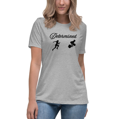 Athletic Tee Fitness Tee for Women Determined Women's Relaxed Tee by EraofInk