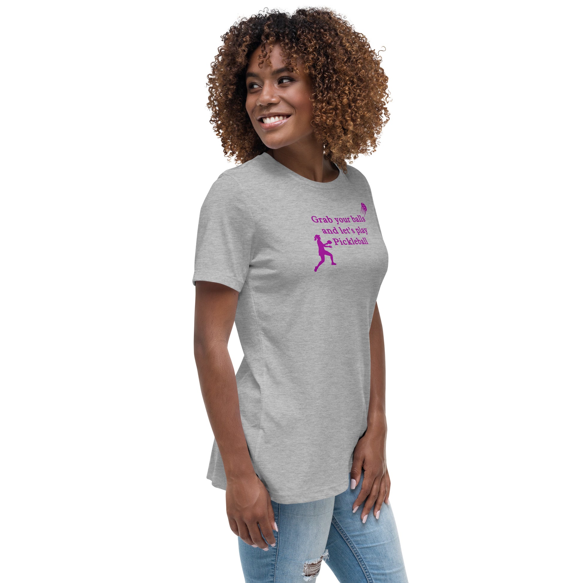 Grab Your Balls & Let's Play Pickleball Women's Relaxed Tee by EraofInk