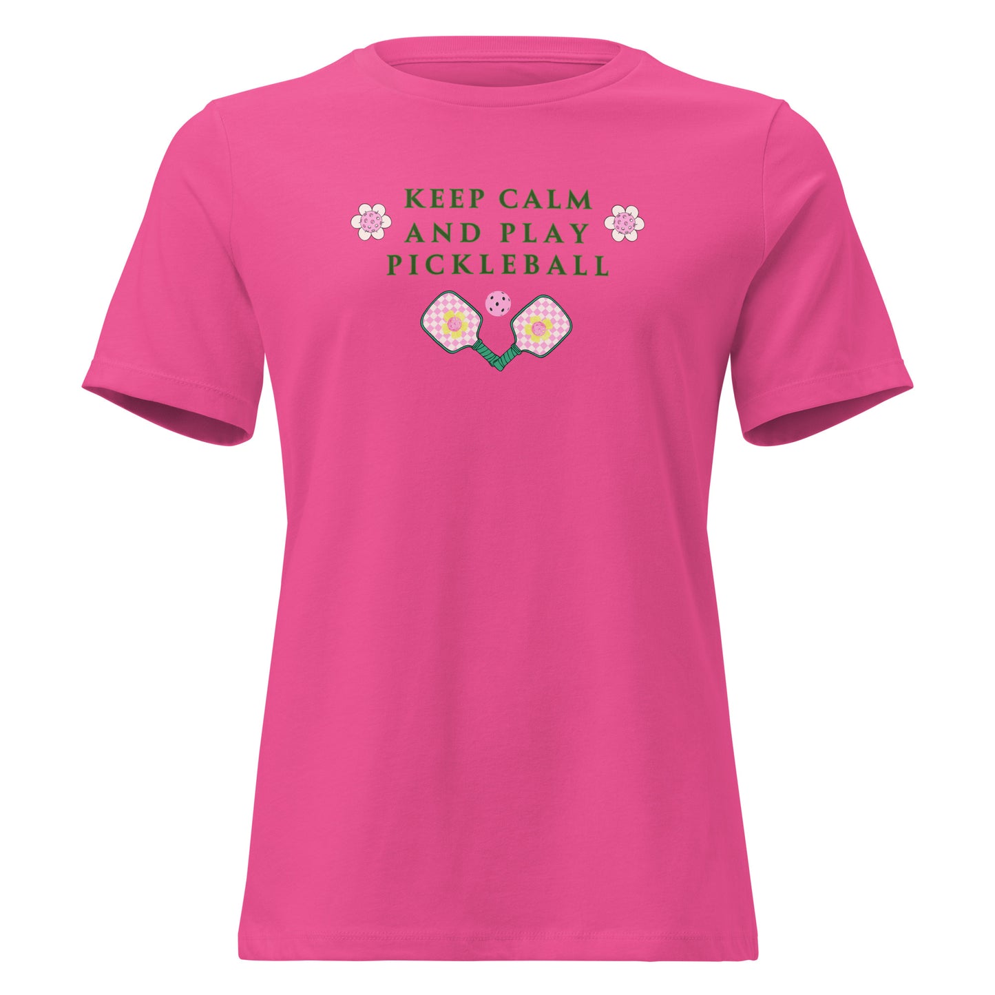 Keep Calm & Play Pickleball Women's Relaxed Tee by EraofInk