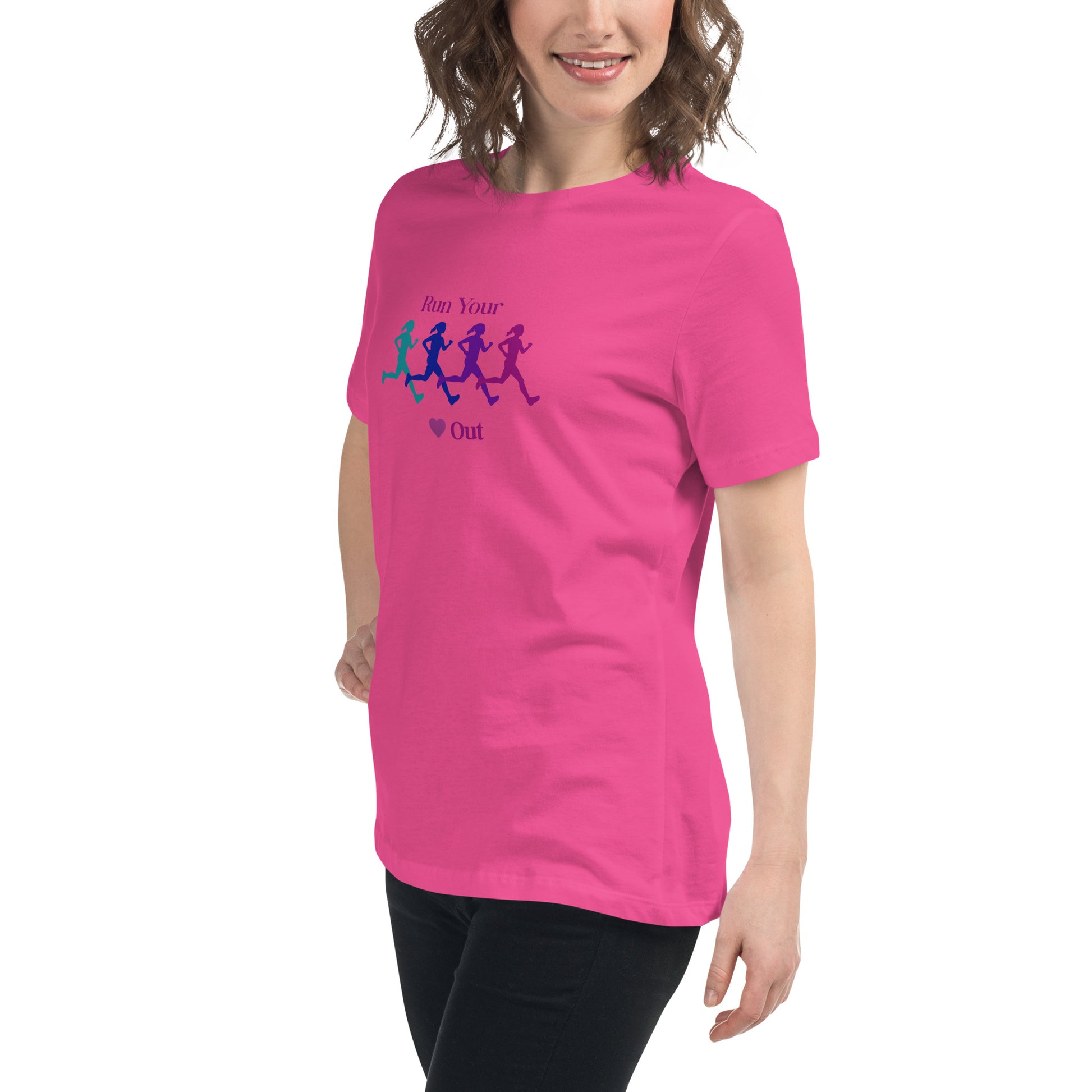 Run Your Heart Out Women's Relaxed Tee by EraofInk