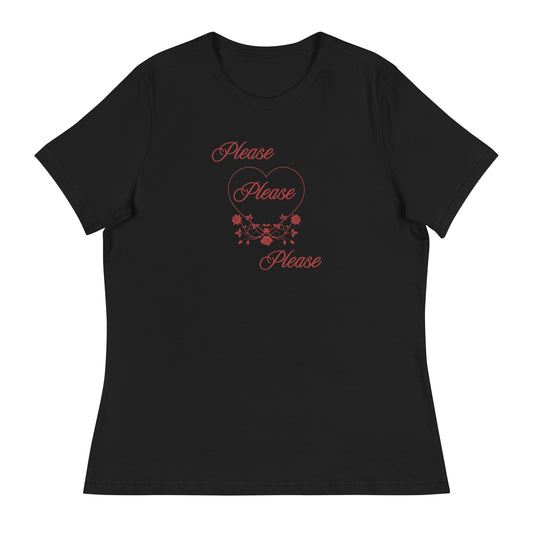 Please Please Please Love and Roses Women's Relaxed Tee by EraofInk