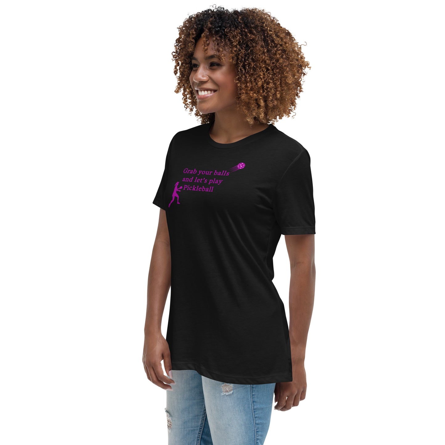 Grab Your Balls & Let's Play Pickleball Women's Relaxed Tee by EraofInk