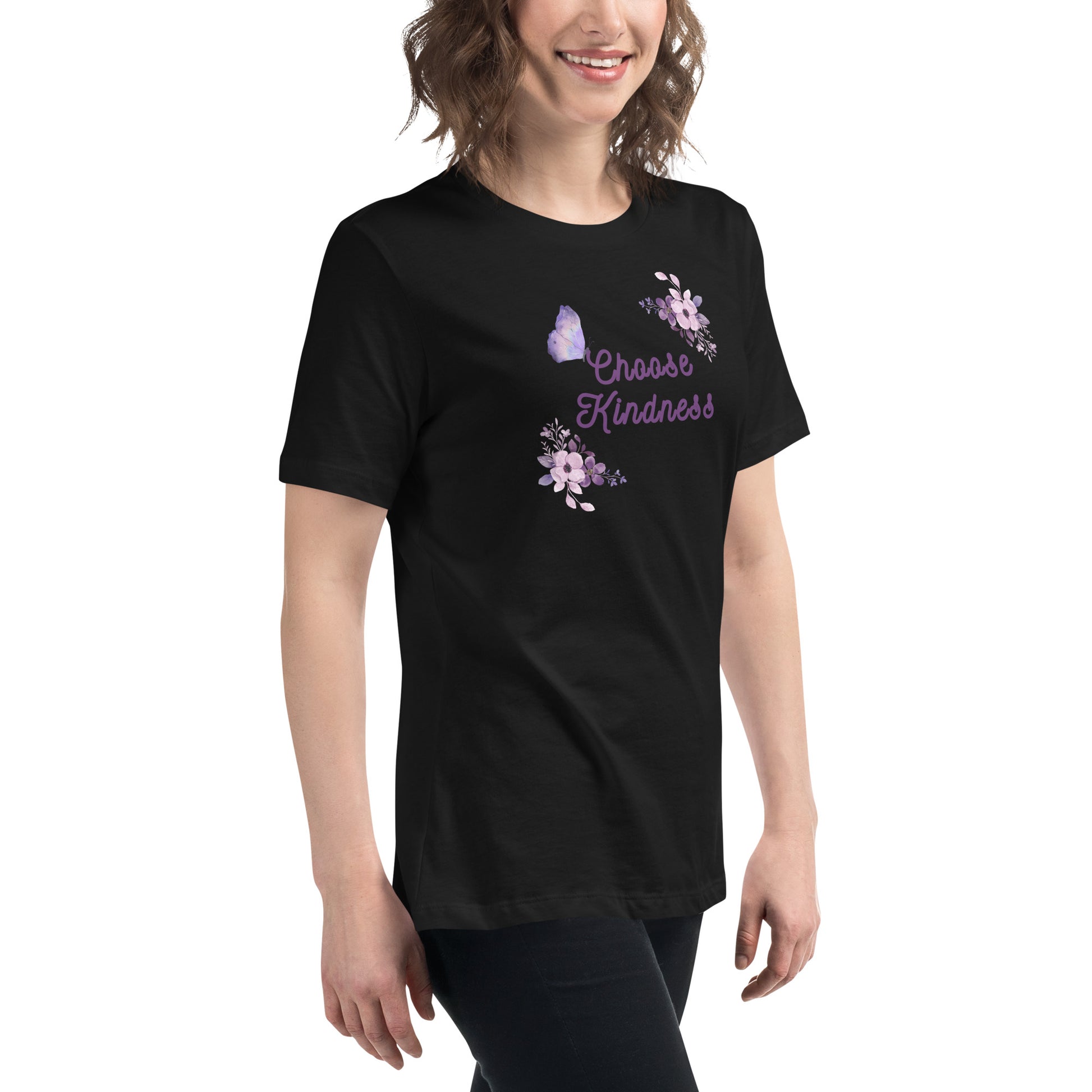 Choose Kindness Lavender Women's Relaxed Tee by EraofInk
