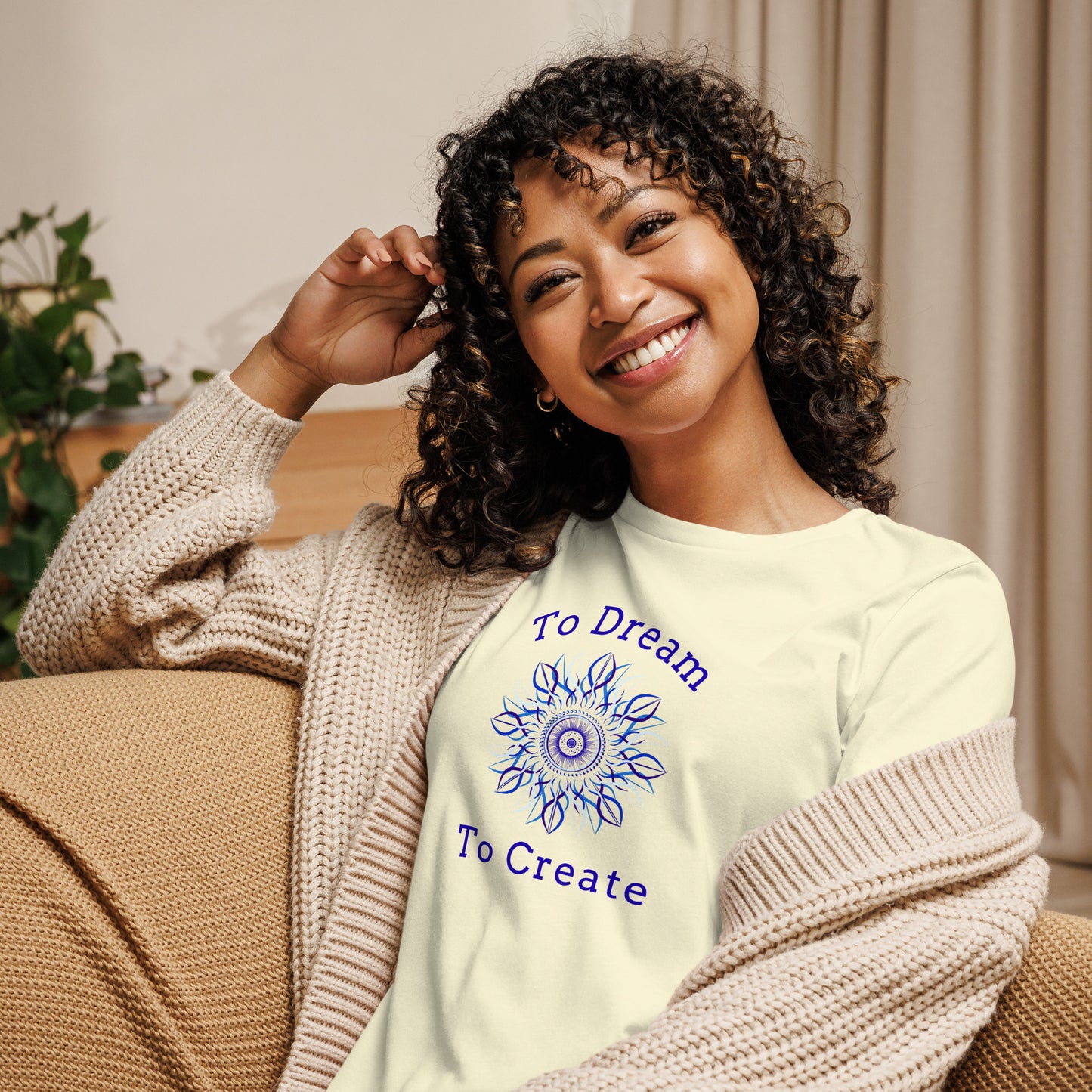 Creative Girl Tee To Dream To Create Women's Relaxed Tee by EraofInk