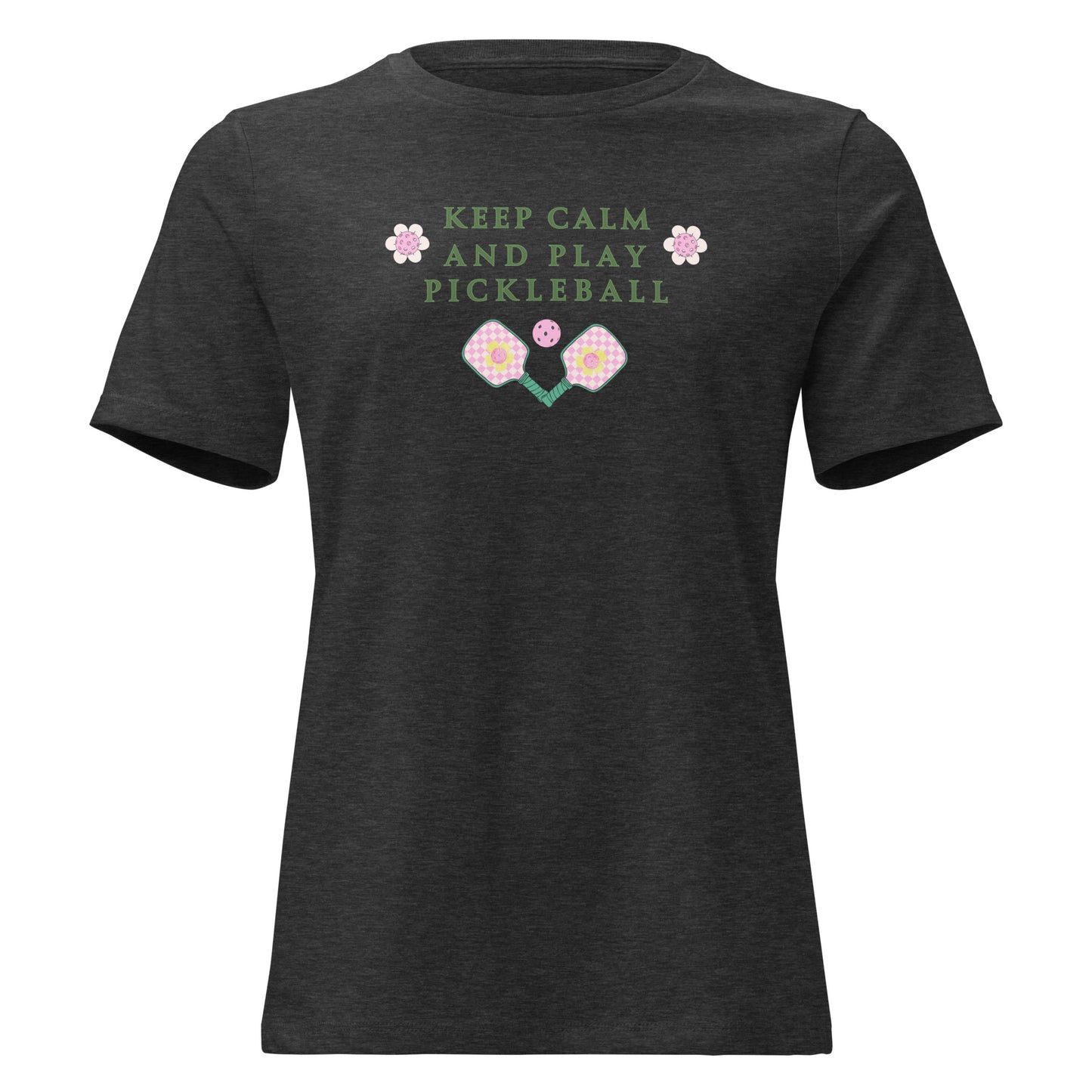 Keep Calm & Play Pickleball Women's Relaxed Tee by EraofInk