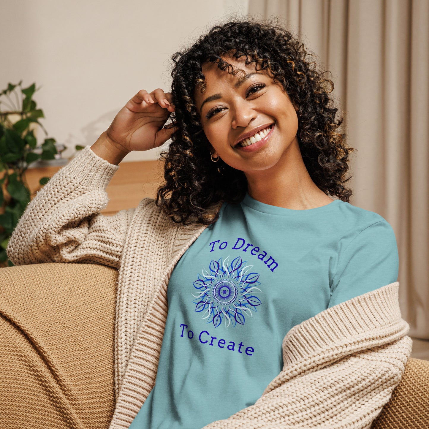Creative Girl Tee To Dream To Create Women's Relaxed Tee by EraofInk