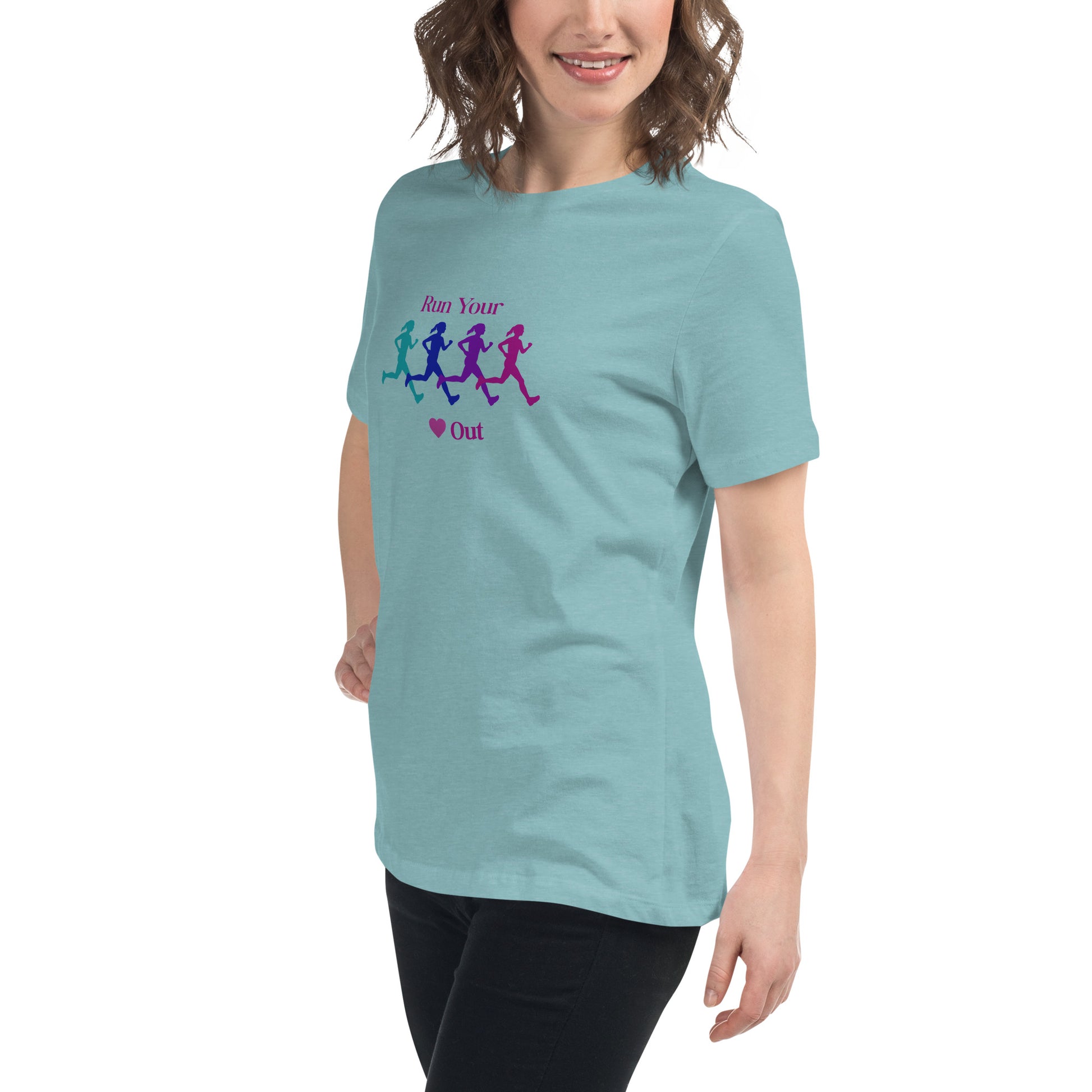 Run Your Heart Out Women's Relaxed Tee by EraofInk