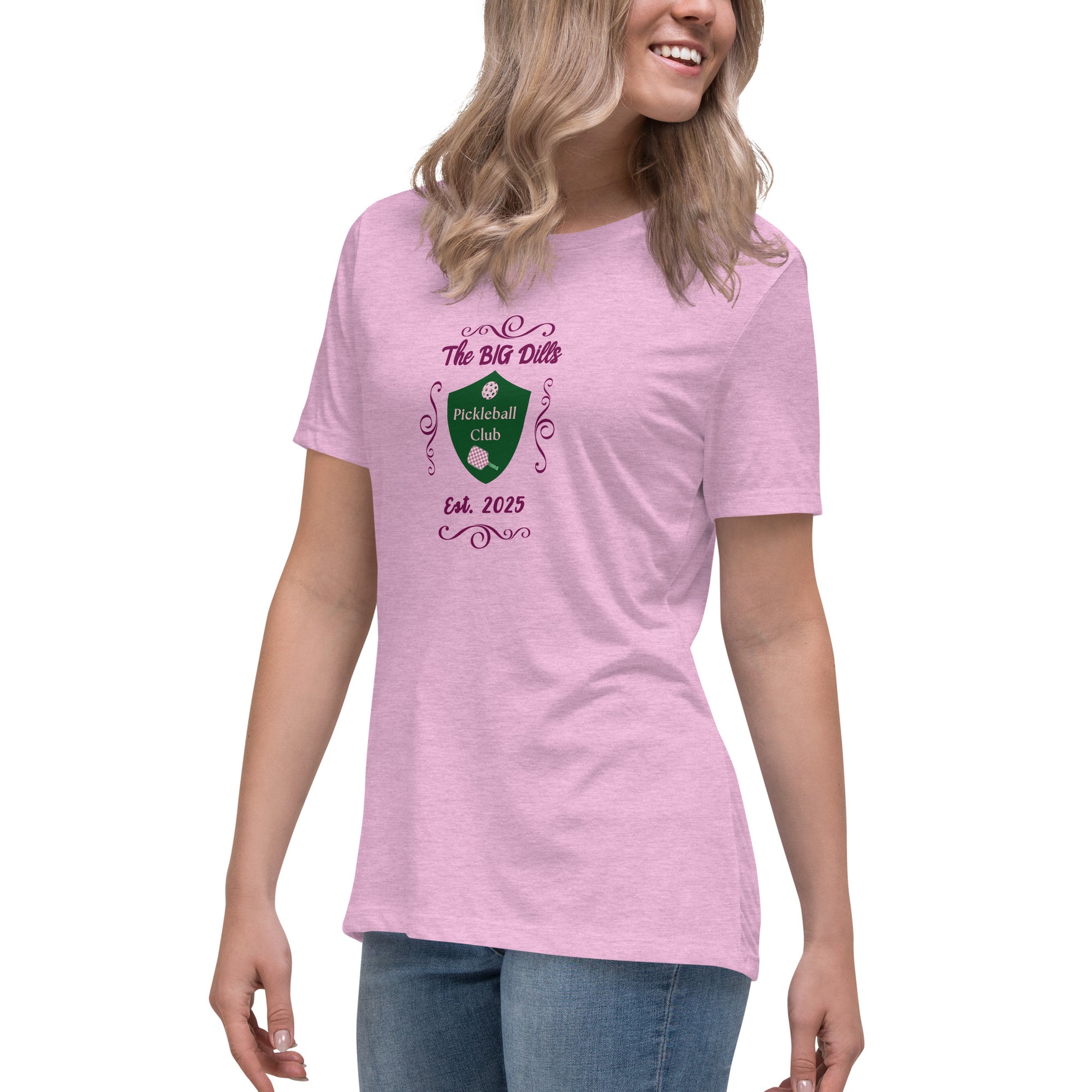The Big Dills Pickleball Club Est. 2025 Feminine Design Women's Relaxed Tee by EraofInk