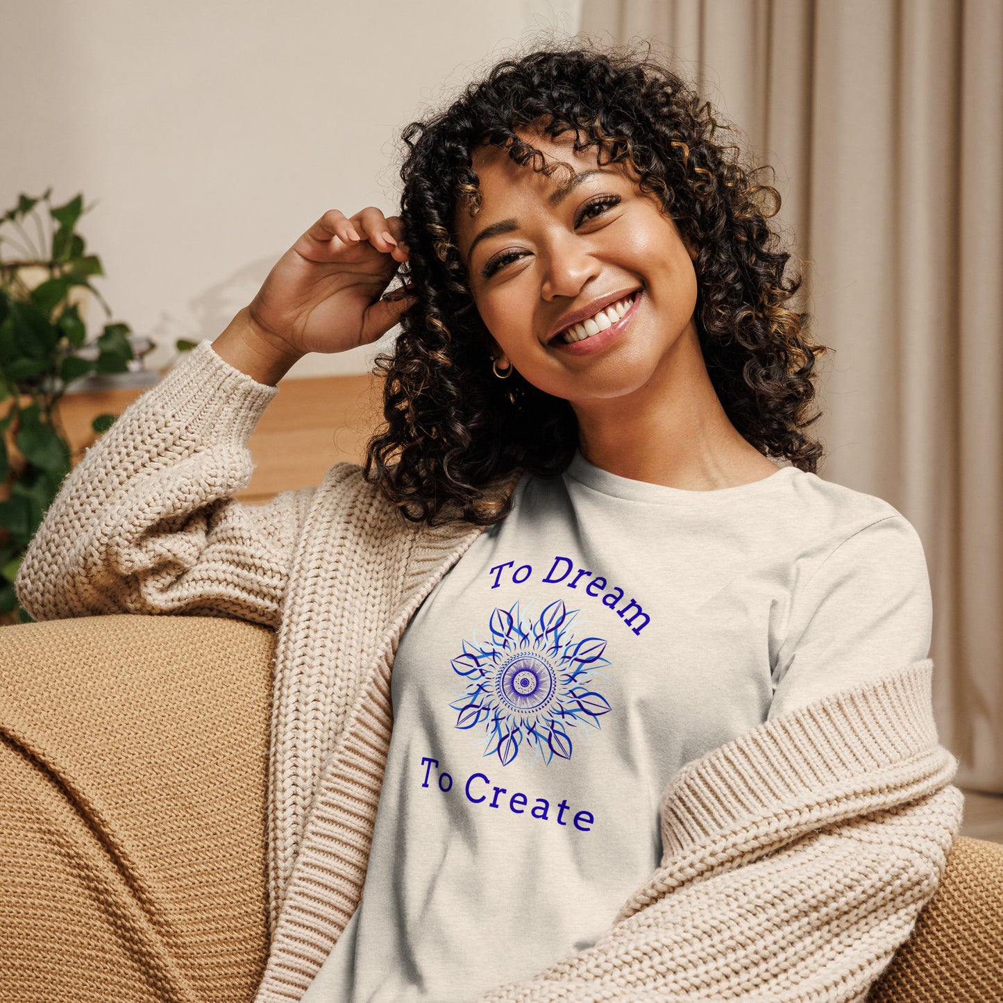 Creative Girl Tee To Dream To Create Women's Relaxed Tee by EraofInk