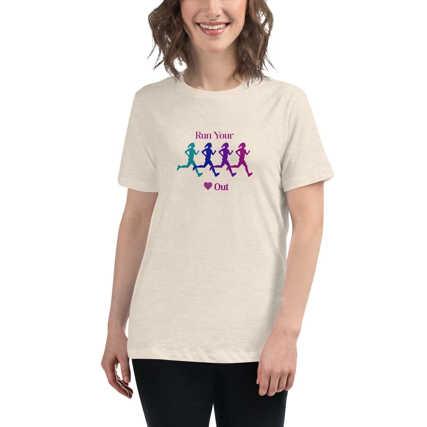 Run Your Heart Out Women's Relaxed Tee by EraofInk