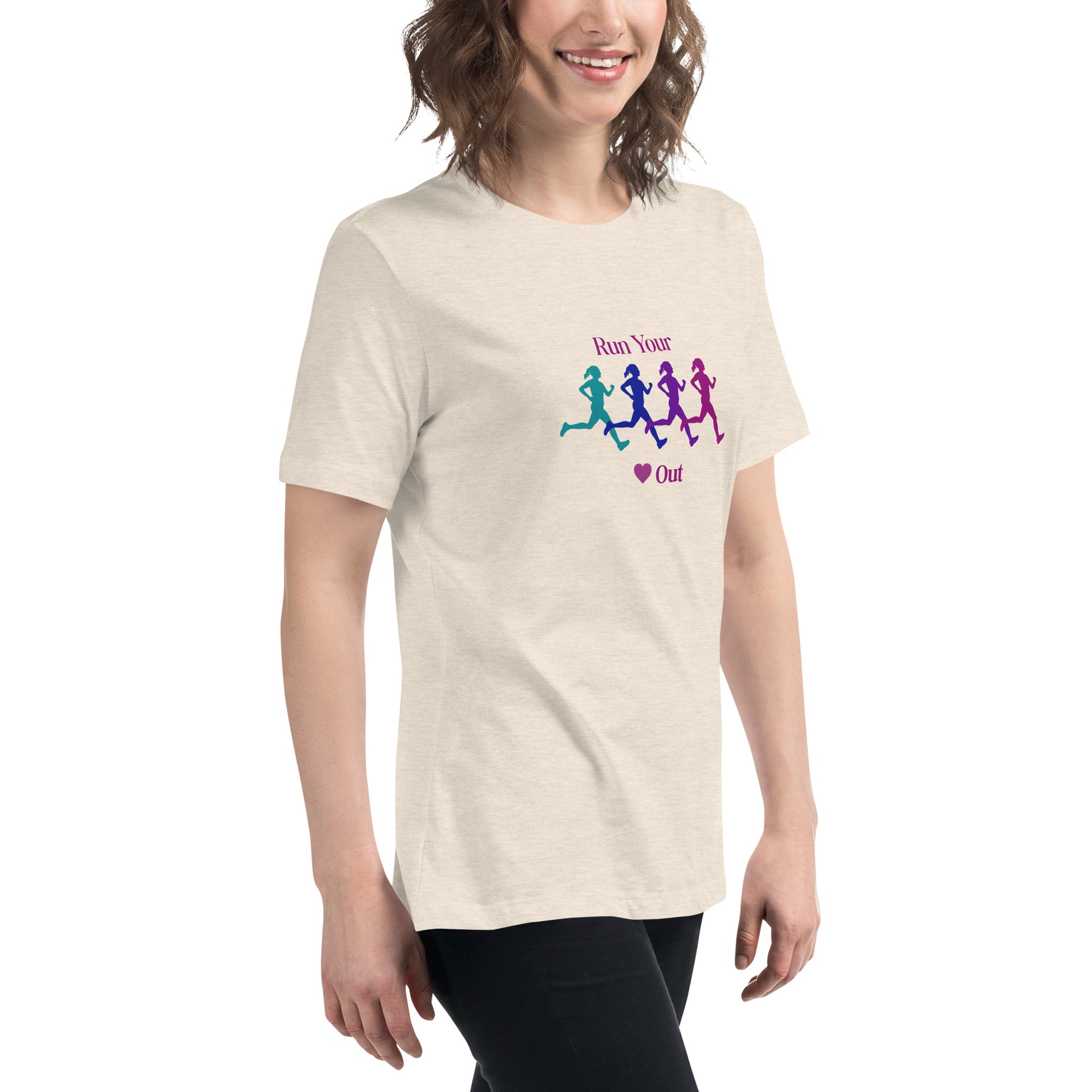 Run Your Heart Out Women's Relaxed Tee by EraofInk