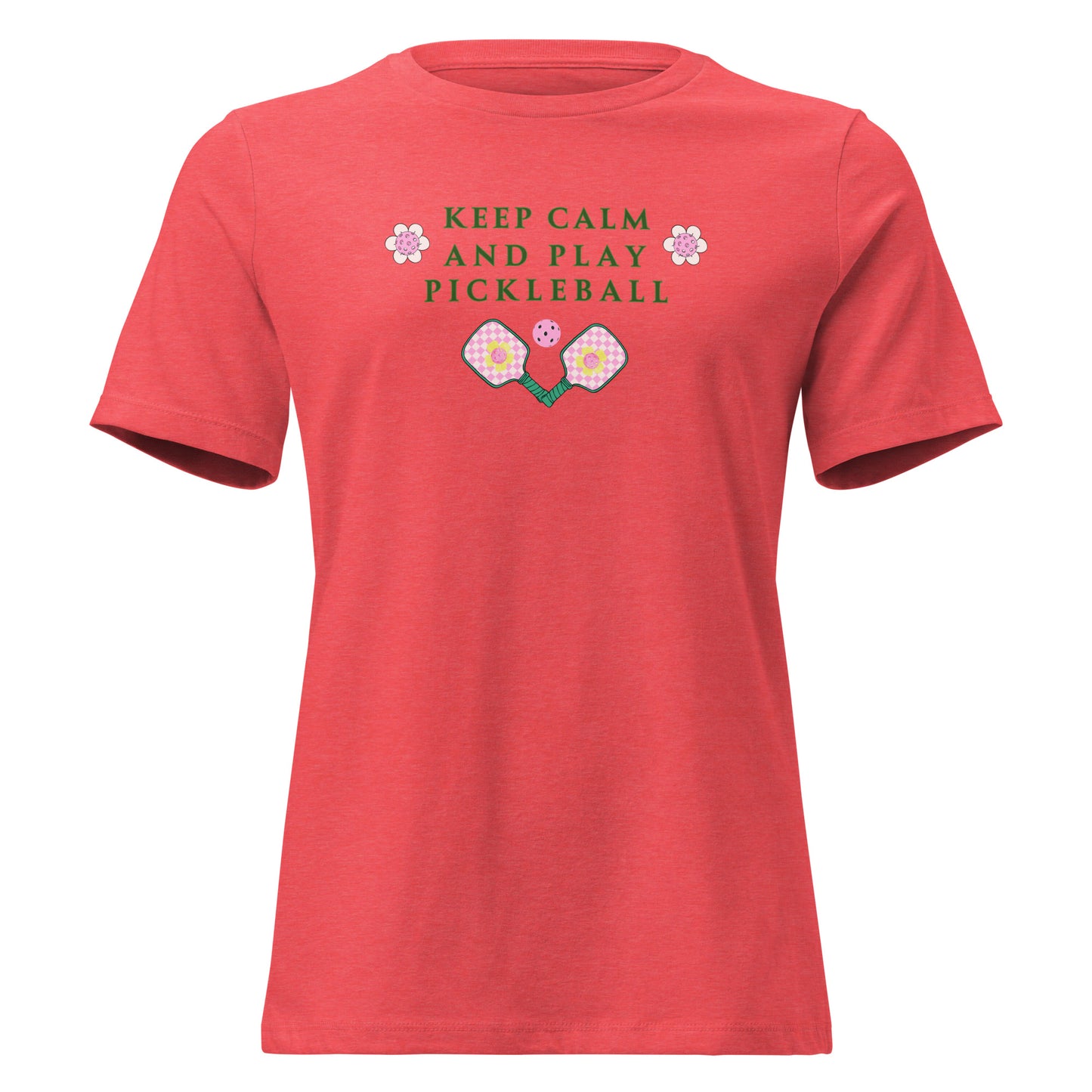 Keep Calm & Play Pickleball Women's Relaxed Tee by EraofInk