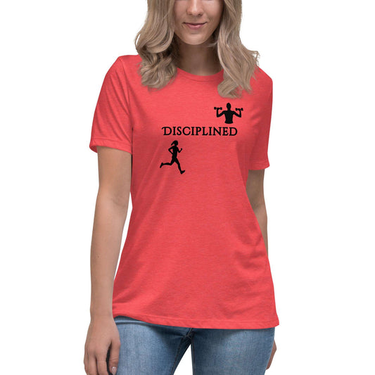 Disciplined Women's Fitness Relaxed Tee by EraofInk