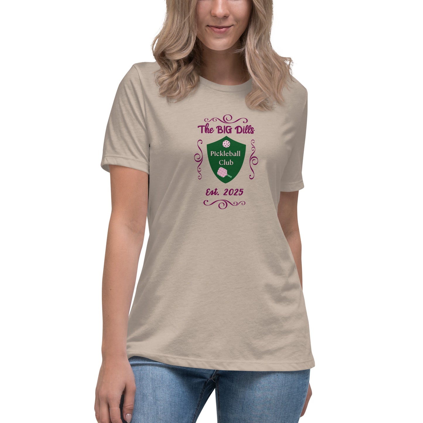 The Big Dills Pickleball Club Est. 2025 Feminine Design Women's Relaxed Tee by EraofInk