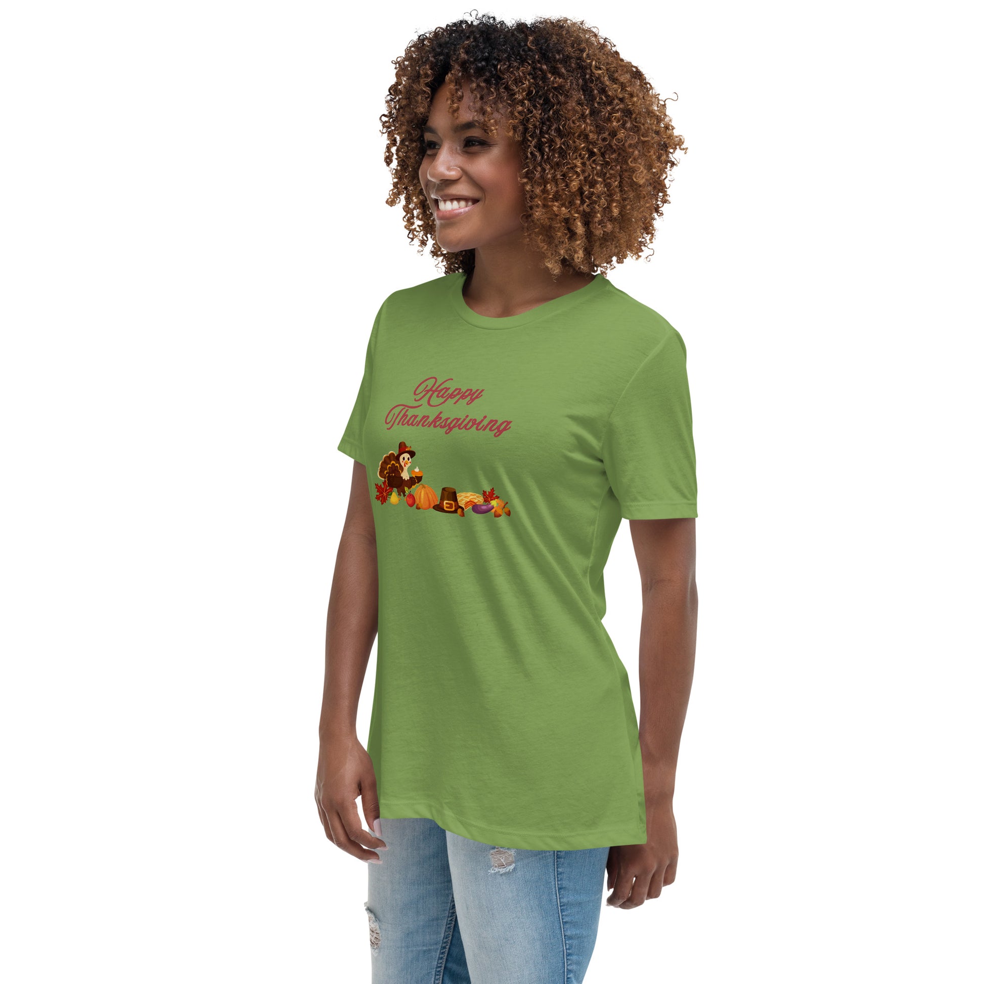 Happy Thanksgiving Women's Relaxed Tee by EraofInk