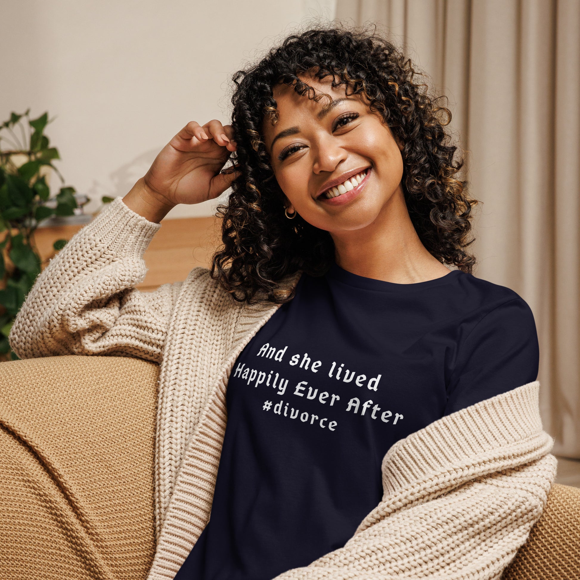 And She Lived Happily Ever After #divorce Women's Relaxed Tee by EraofInk