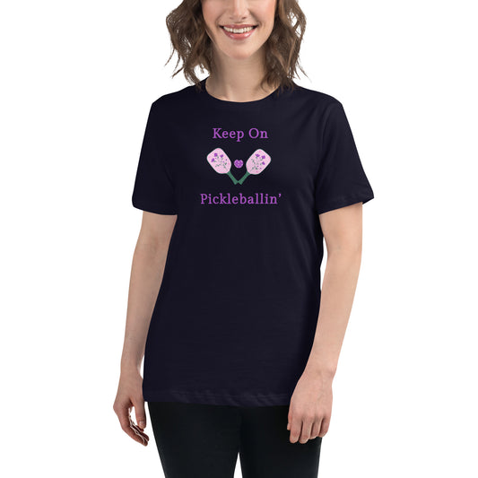 Keep on PickleBallin' Women's Relaxed Tee by EraofInk