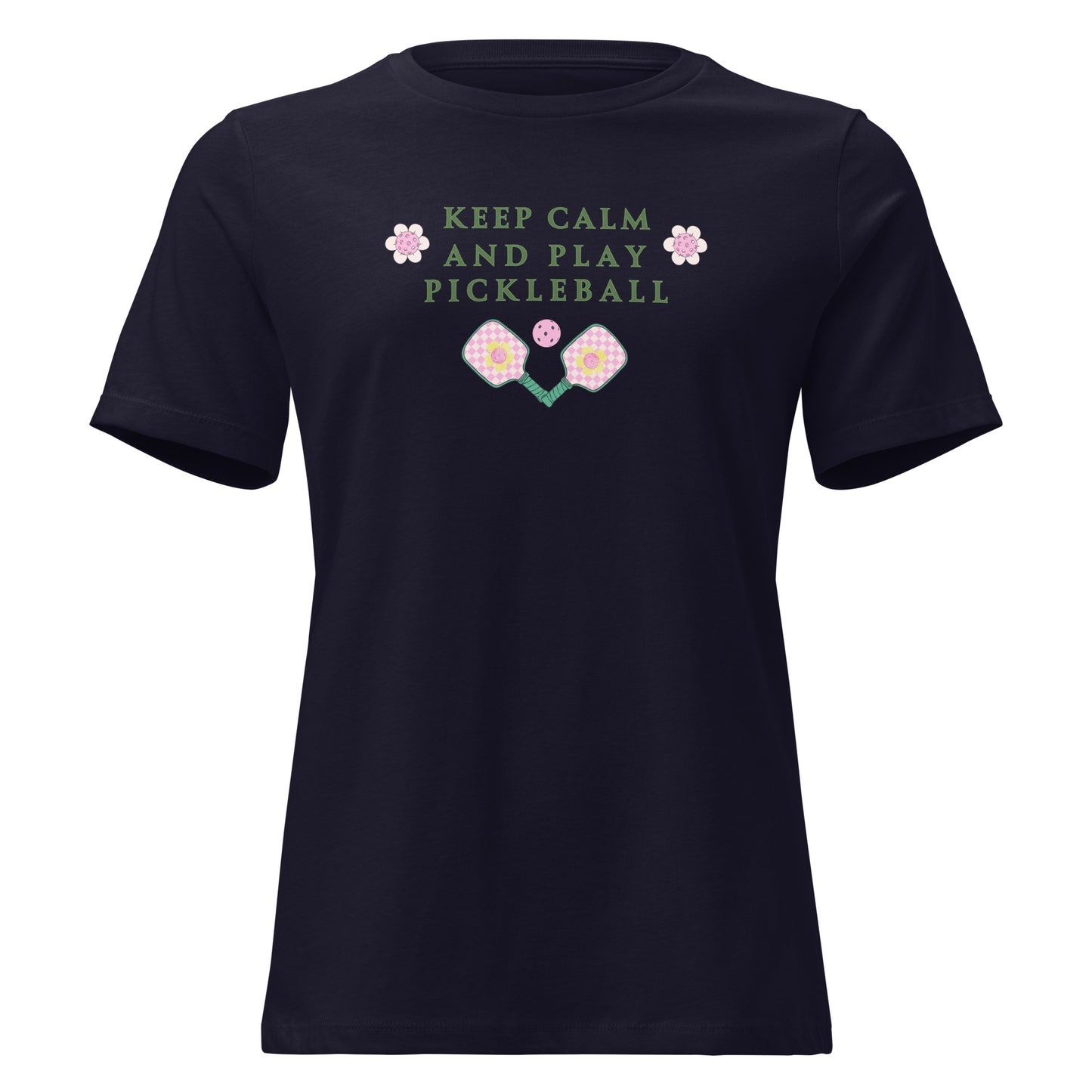 Keep Calm & Play Pickleball Women's Relaxed Tee by EraofInk
