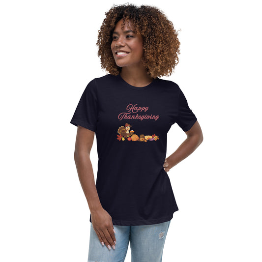 Happy Thanksgiving Women's Relaxed Tee by EraofInk