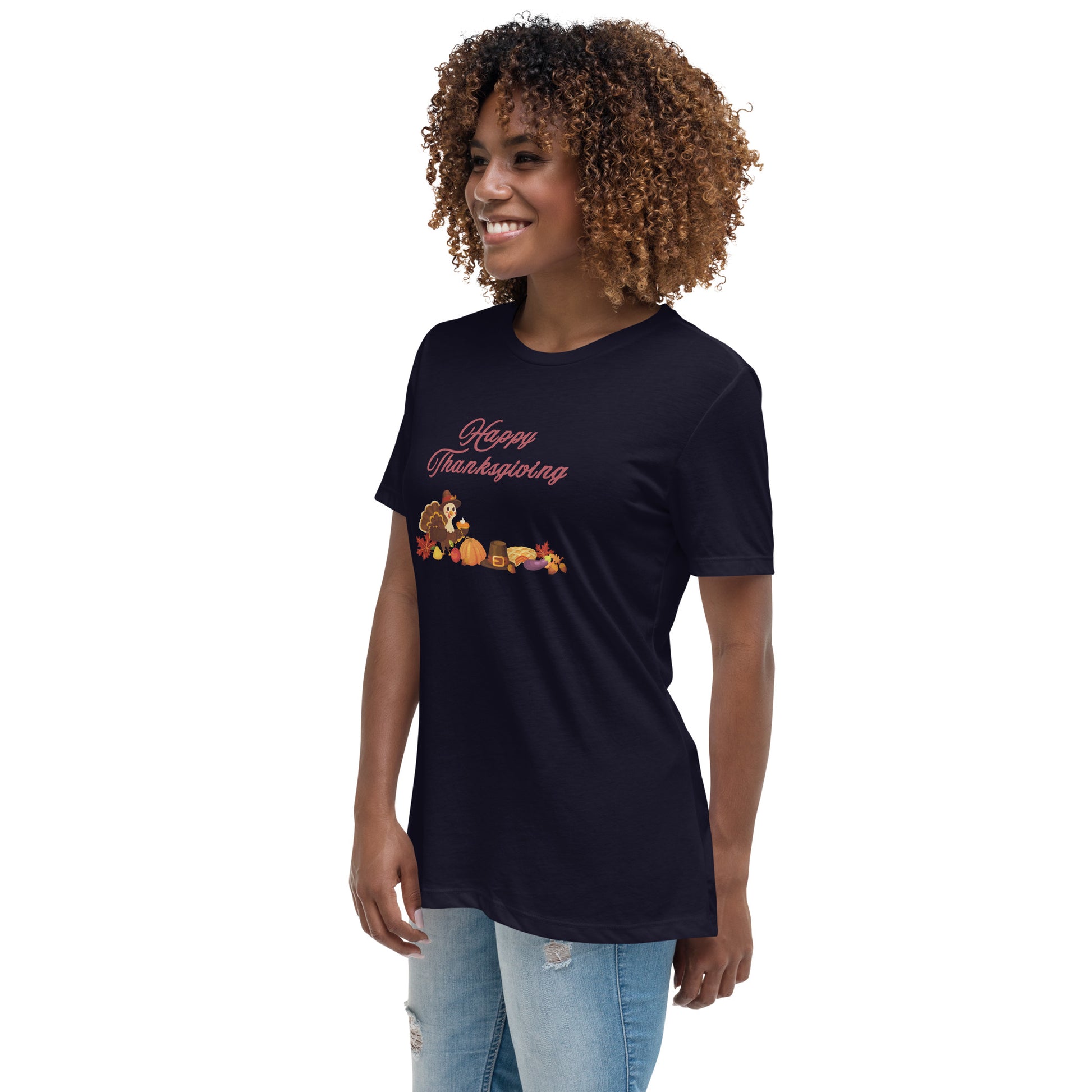 Happy Thanksgiving Women's Relaxed Tee by EraofInk