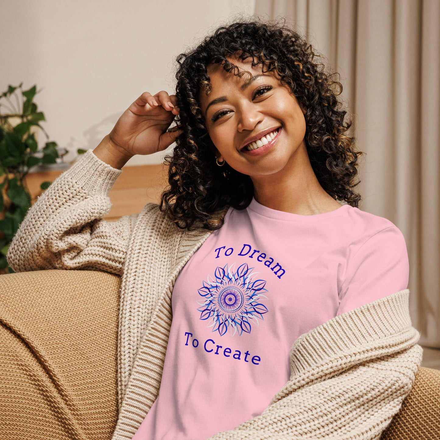 Creative Girl Tee To Dream To Create Women's Relaxed Tee by EraofInk