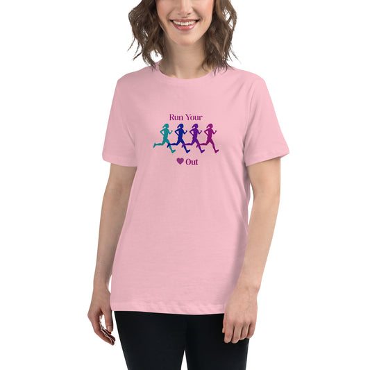 Run Your Heart Out Women's Relaxed Tee by EraofInk