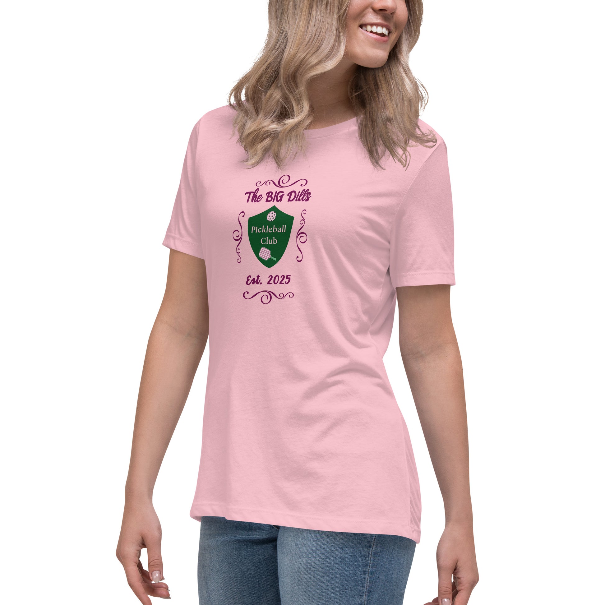 The Big Dills Pickleball Club Est. 2025 Feminine Design Women's Relaxed Tee by EraofInk