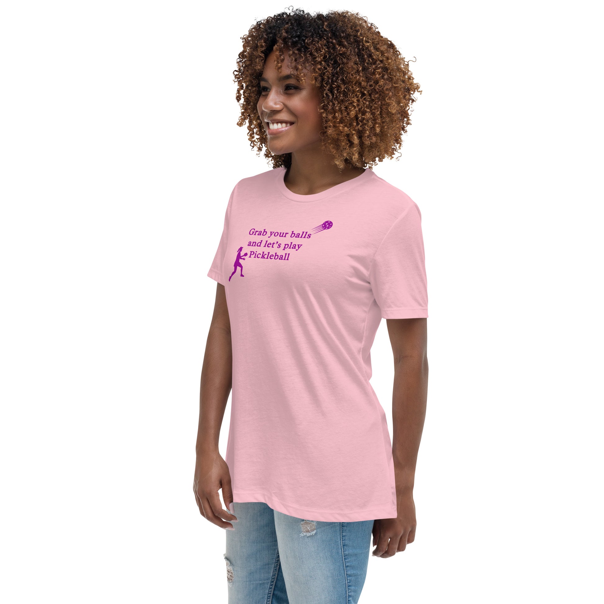 Grab Your Balls & Let's Play Pickleball Women's Relaxed Tee by EraofInk