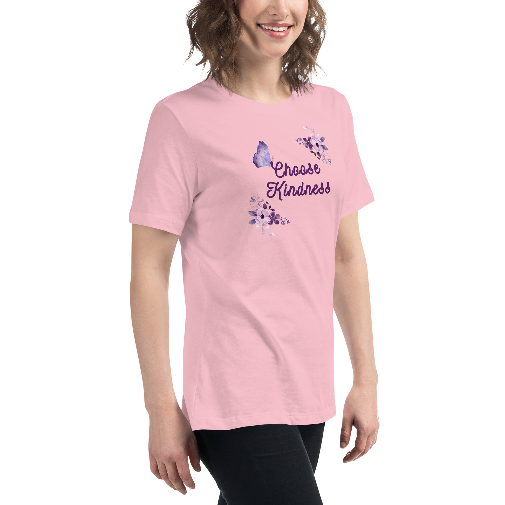 Choose Kindness Lavender Women's Relaxed Tee by EraofInk