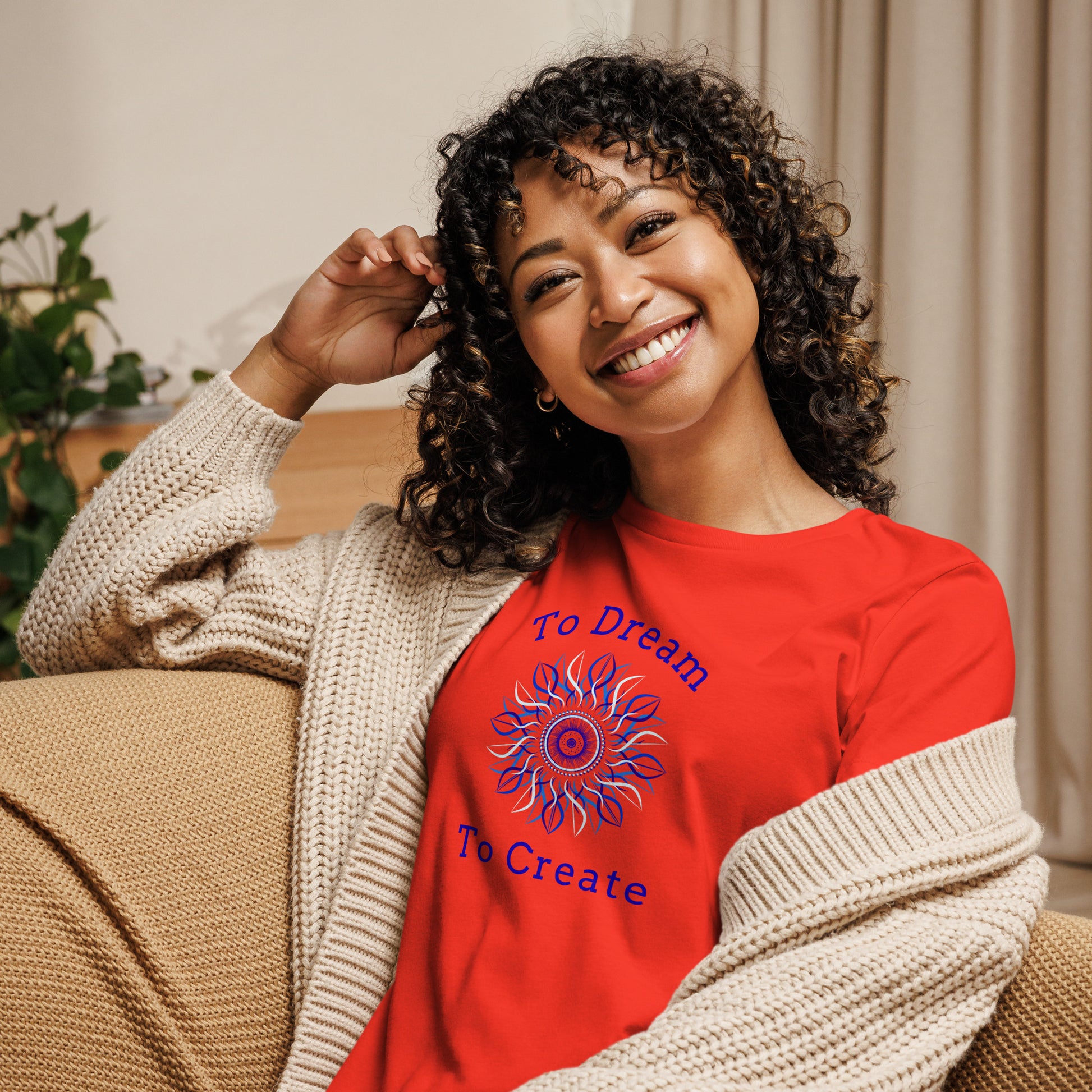 Creative Girl Tee To Dream To Create Women's Relaxed Tee by EraofInk