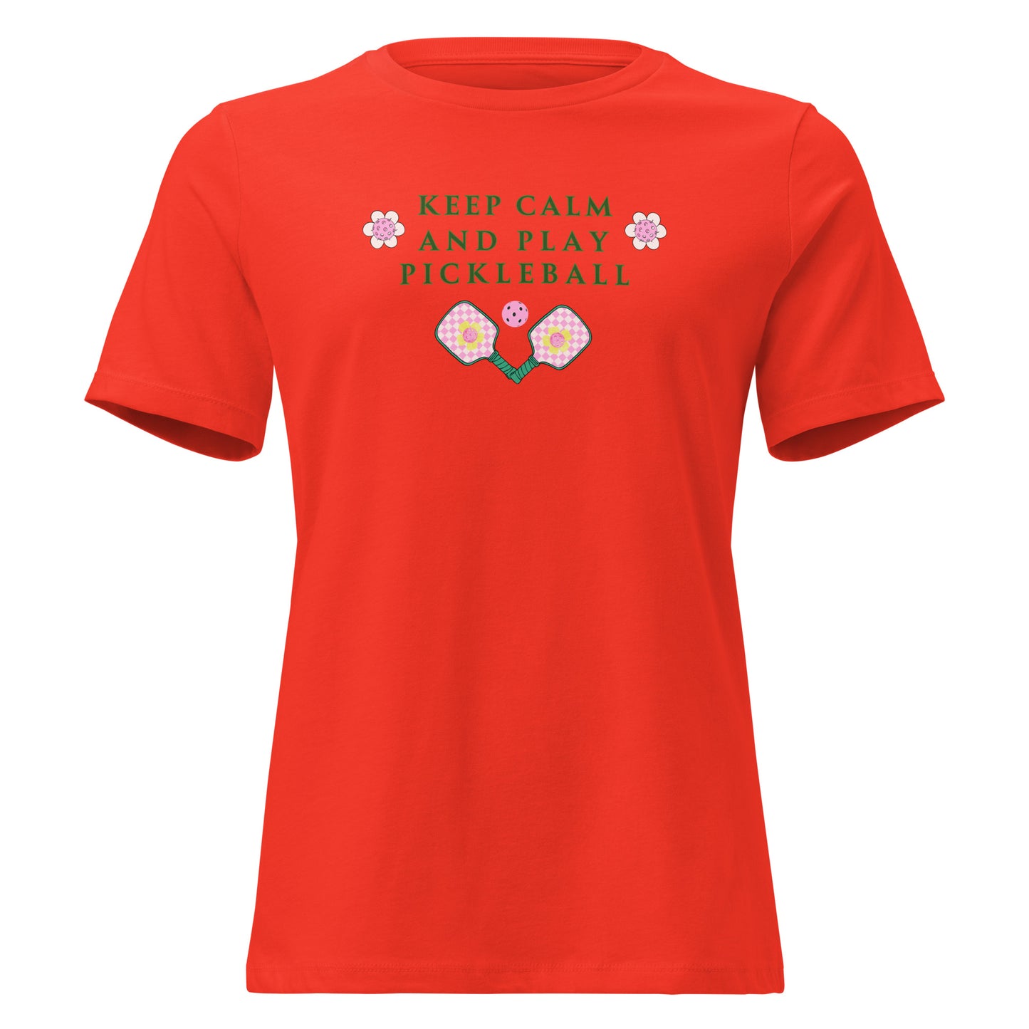 Keep Calm & Play Pickleball Women's Relaxed Tee by EraofInk