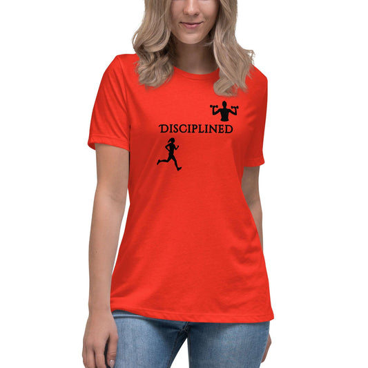 Disciplined Women's Fitness Relaxed Tee by EraofInk