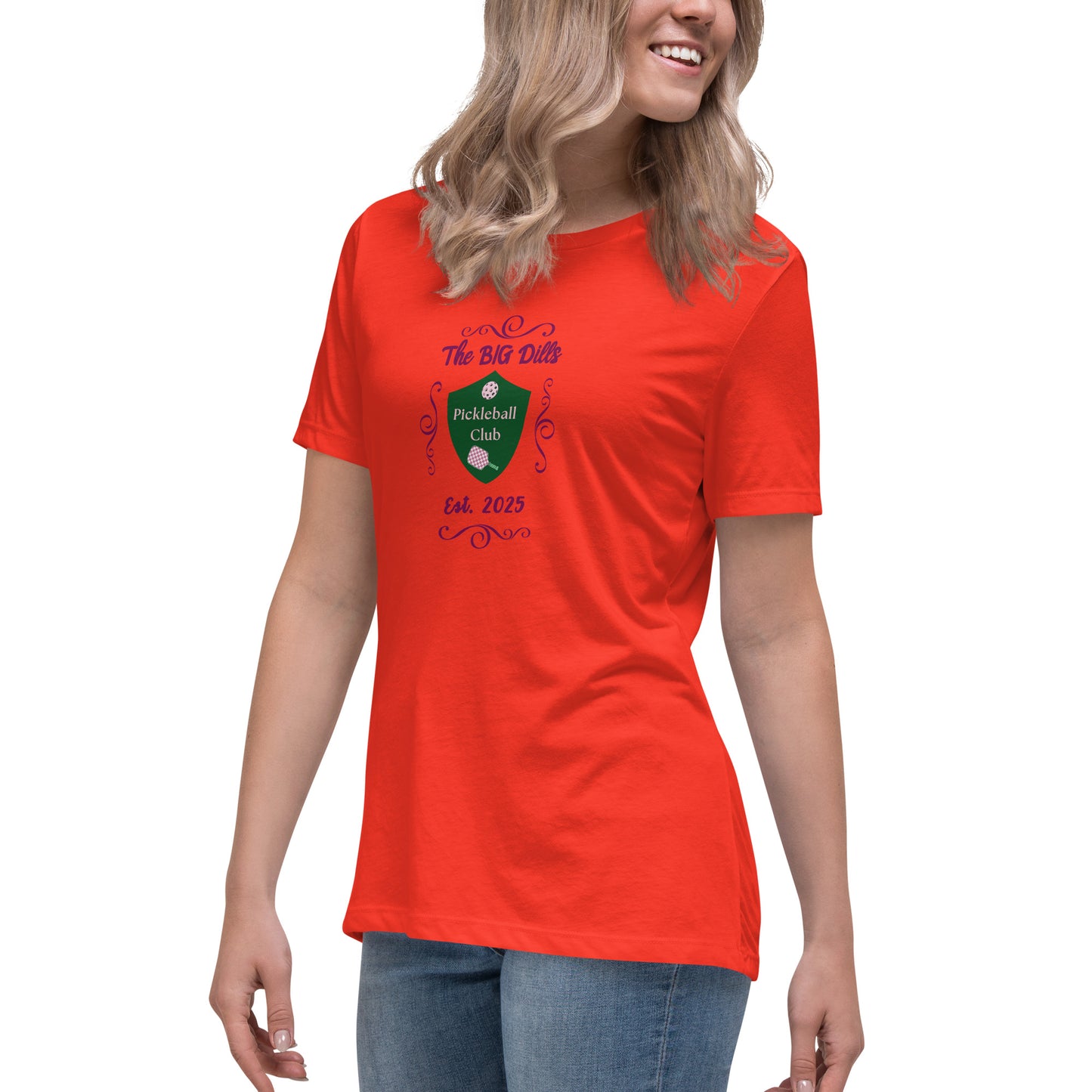 The Big Dills Pickleball Club Est. 2025 Feminine Design Women's Relaxed Tee by EraofInk
