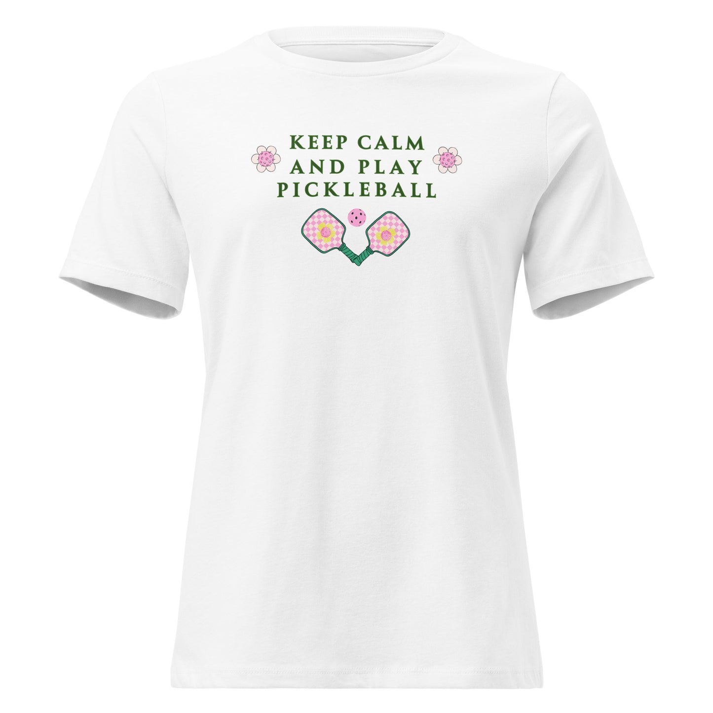 Keep Calm & Play Pickleball Women's Relaxed Tee by EraofInk