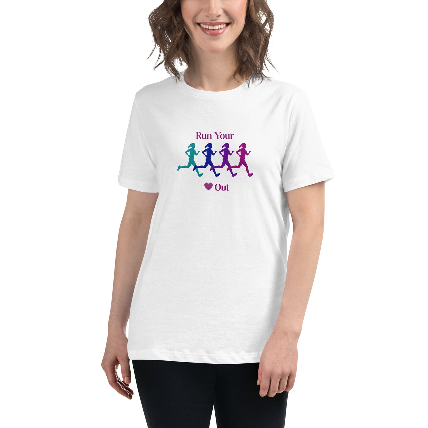 Run Your Heart Out Women's Relaxed Tee by EraofInk