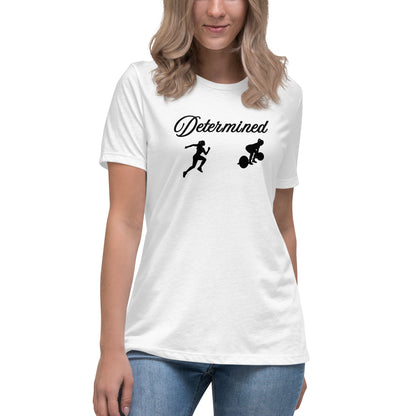 Athletic Tee Fitness Tee for Women Determined Women's Relaxed Tee by EraofInk