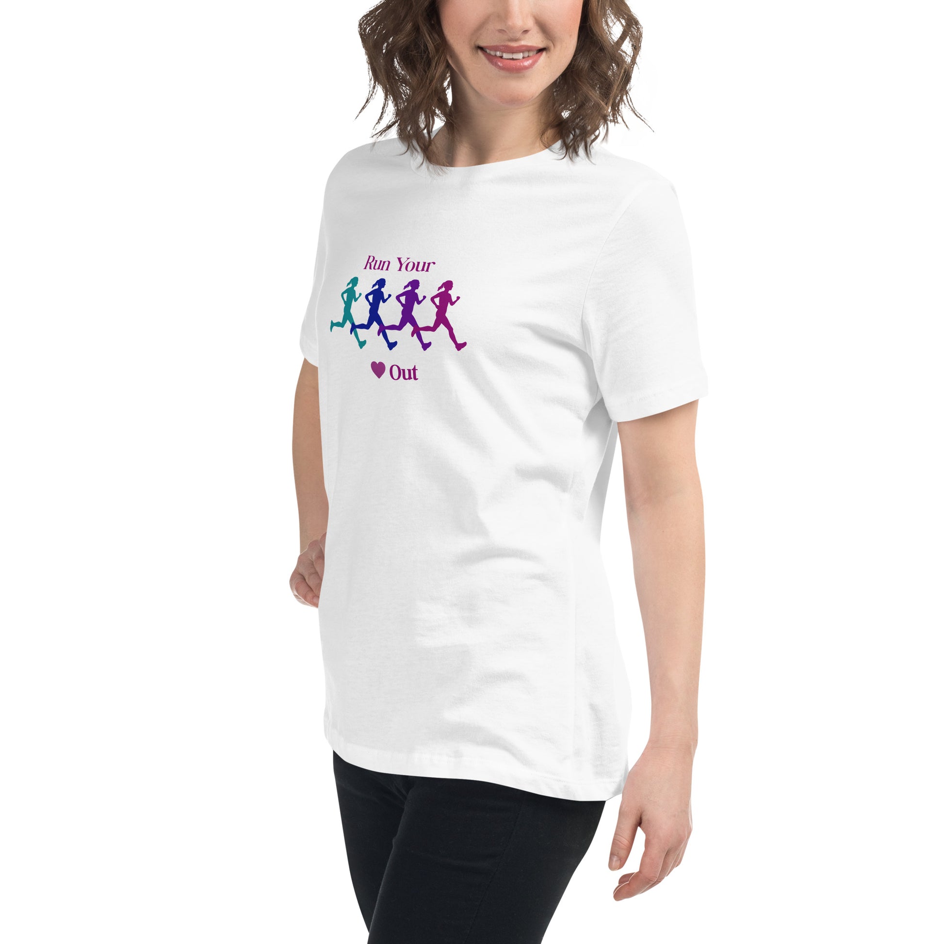 Run Your Heart Out Women's Relaxed Tee by EraofInk