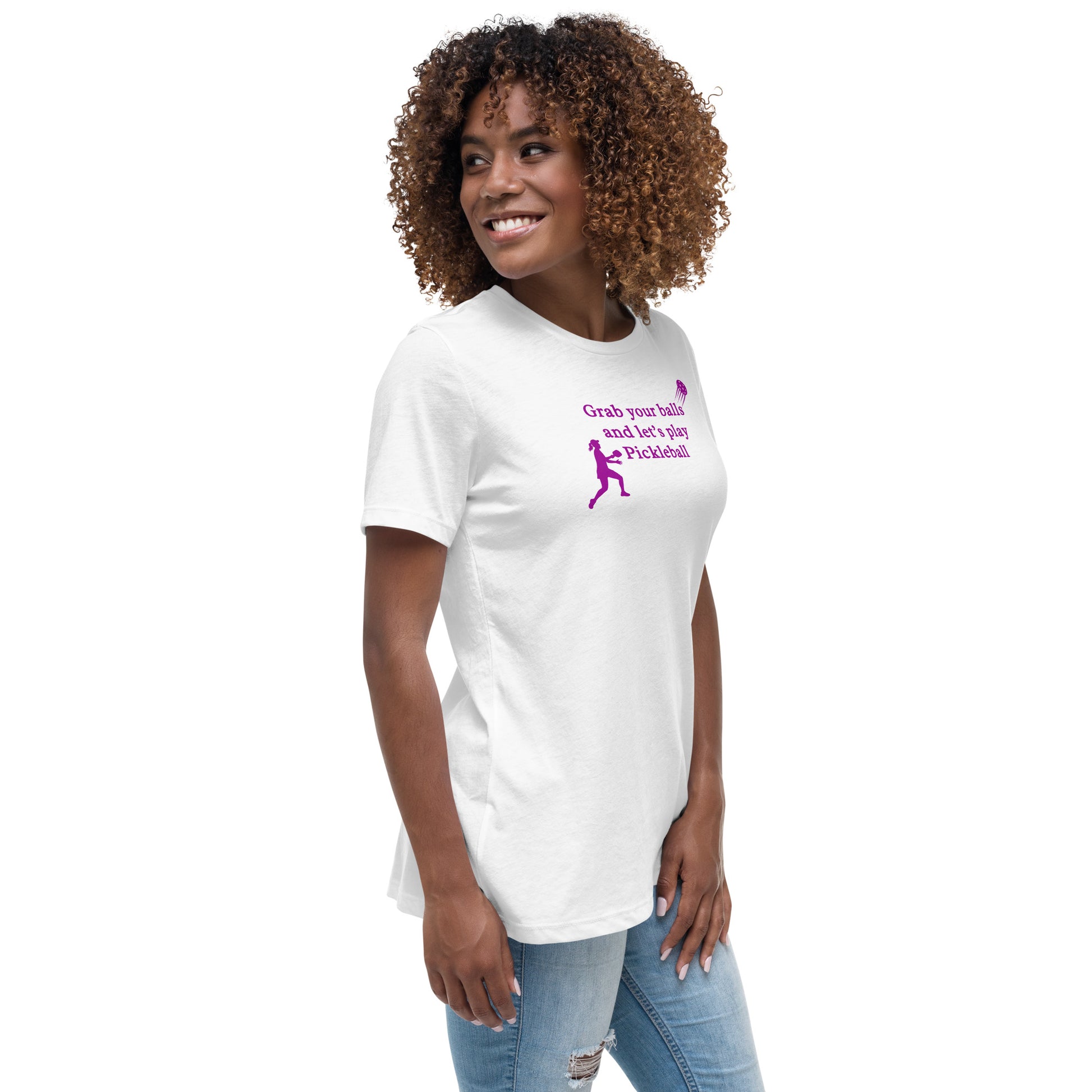 Grab Your Balls & Let's Play Pickleball Women's Relaxed Tee by EraofInk