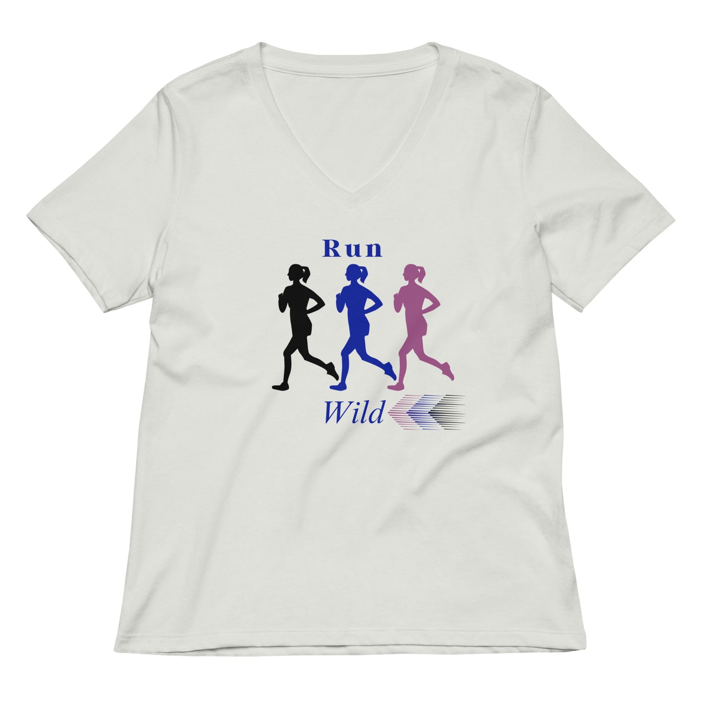 Run Wild Women’s Relaxed V-neck Tee by EraofInk
