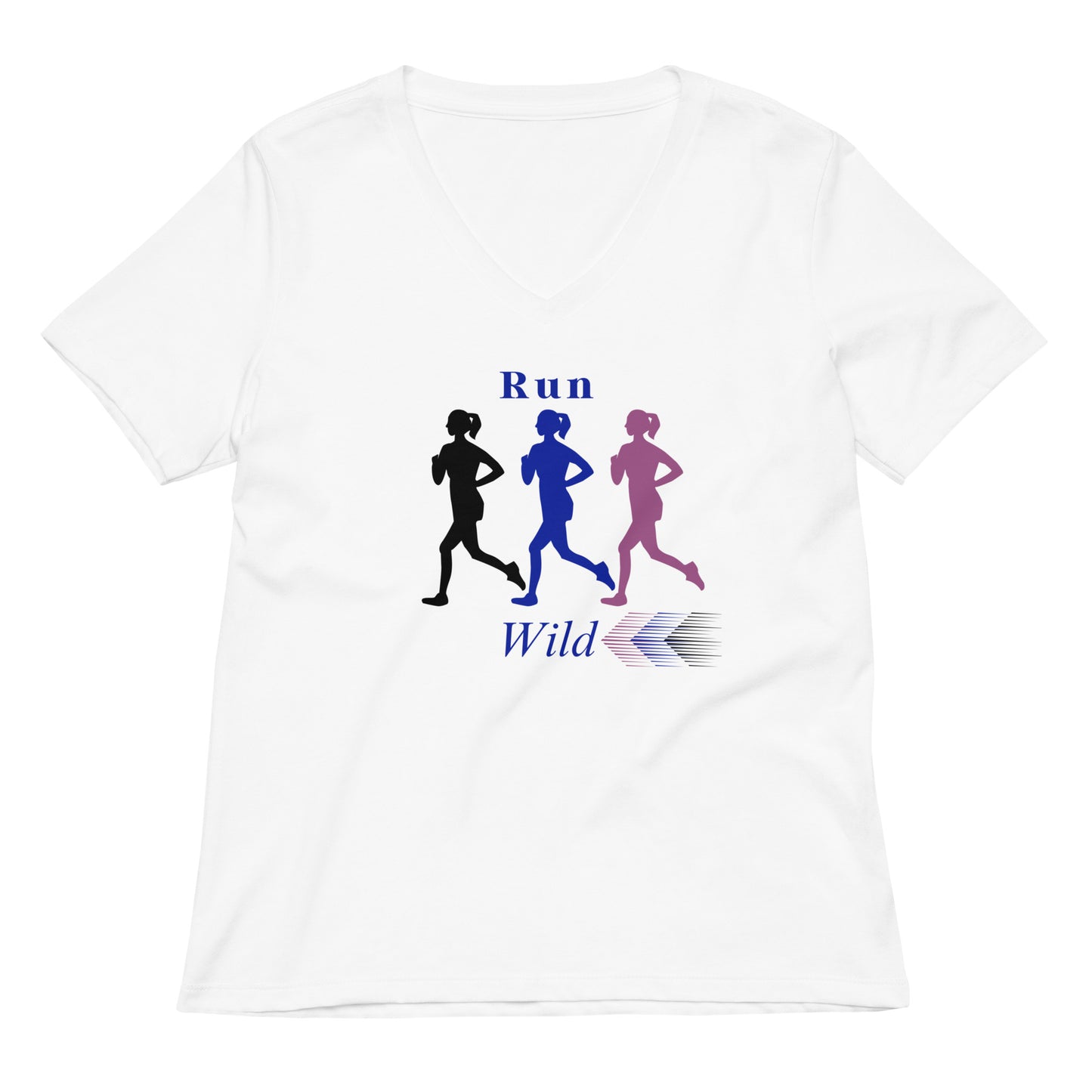 Run Wild Women’s Relaxed V-neck Tee by EraofInk