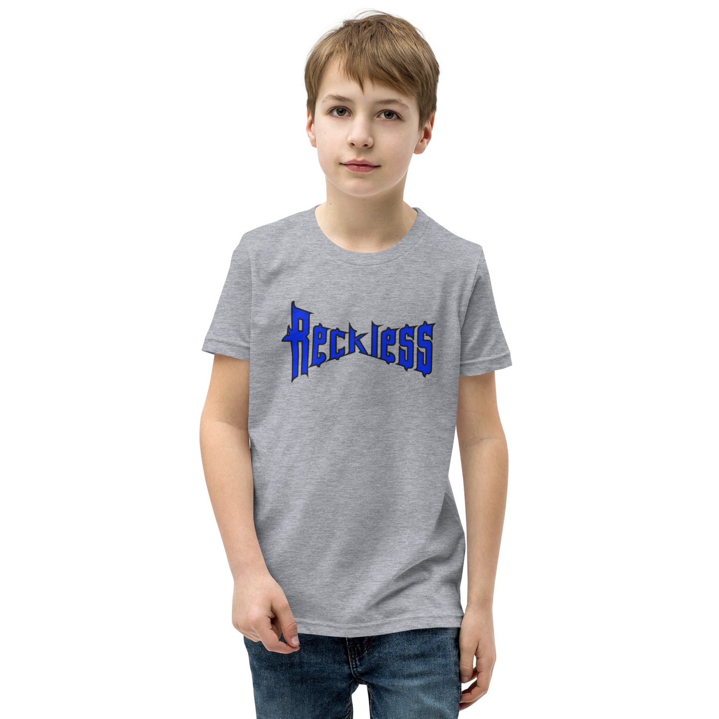 Reckless with Warped Font Youth Tee by EraofInk