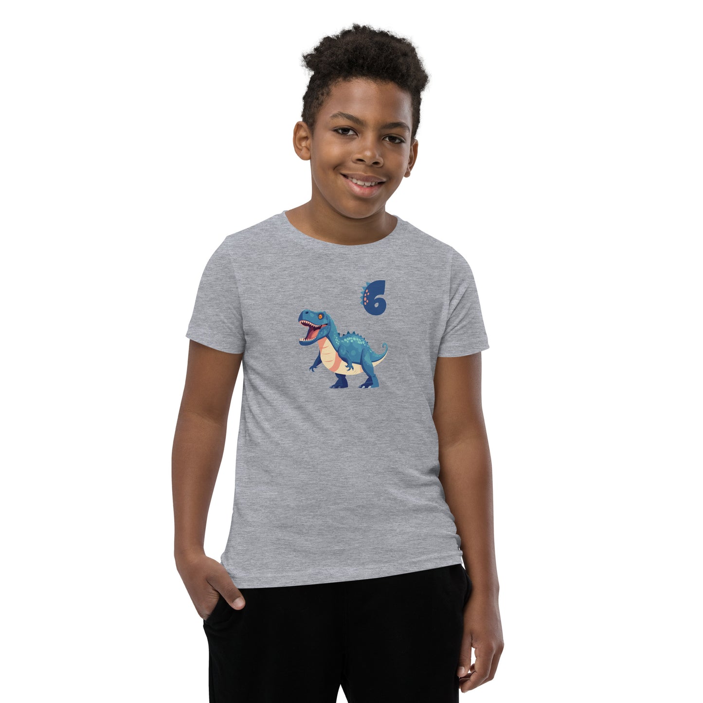 Youth Dinosaur Tee for 6th Birthday by EraofInk