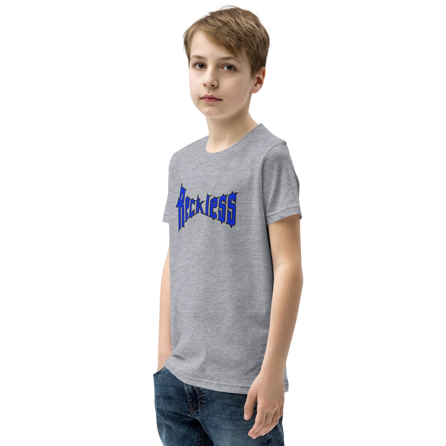 Reckless with Warped Font Youth Tee by EraofInk