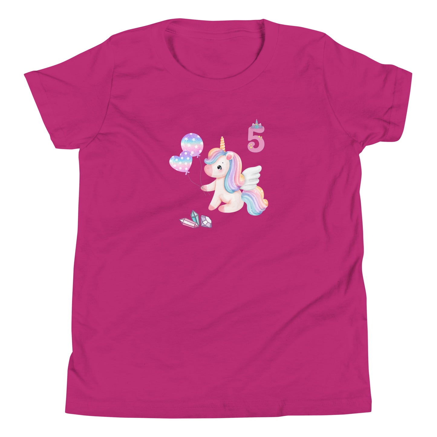 Unicorn for 5th Birthday Youth Tee by EraofInk