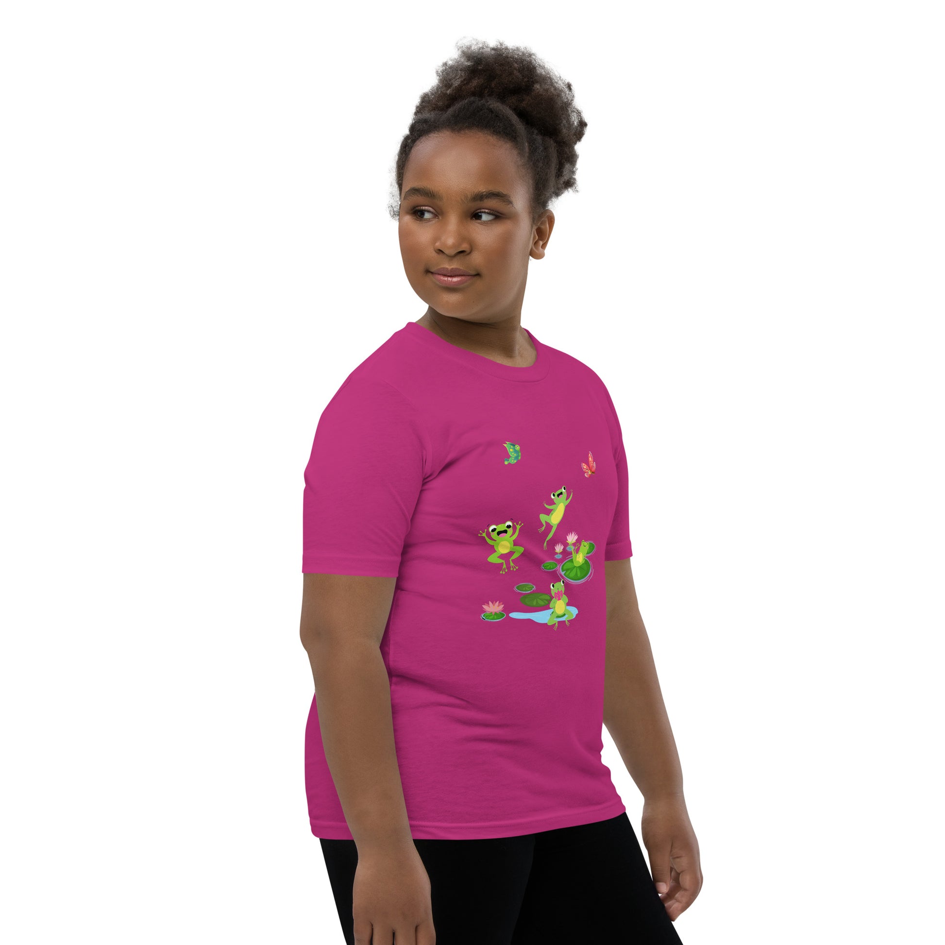 Happy Jumping Frogs for the Frog Enthusiast Youth Unisex Tee by EraofInk