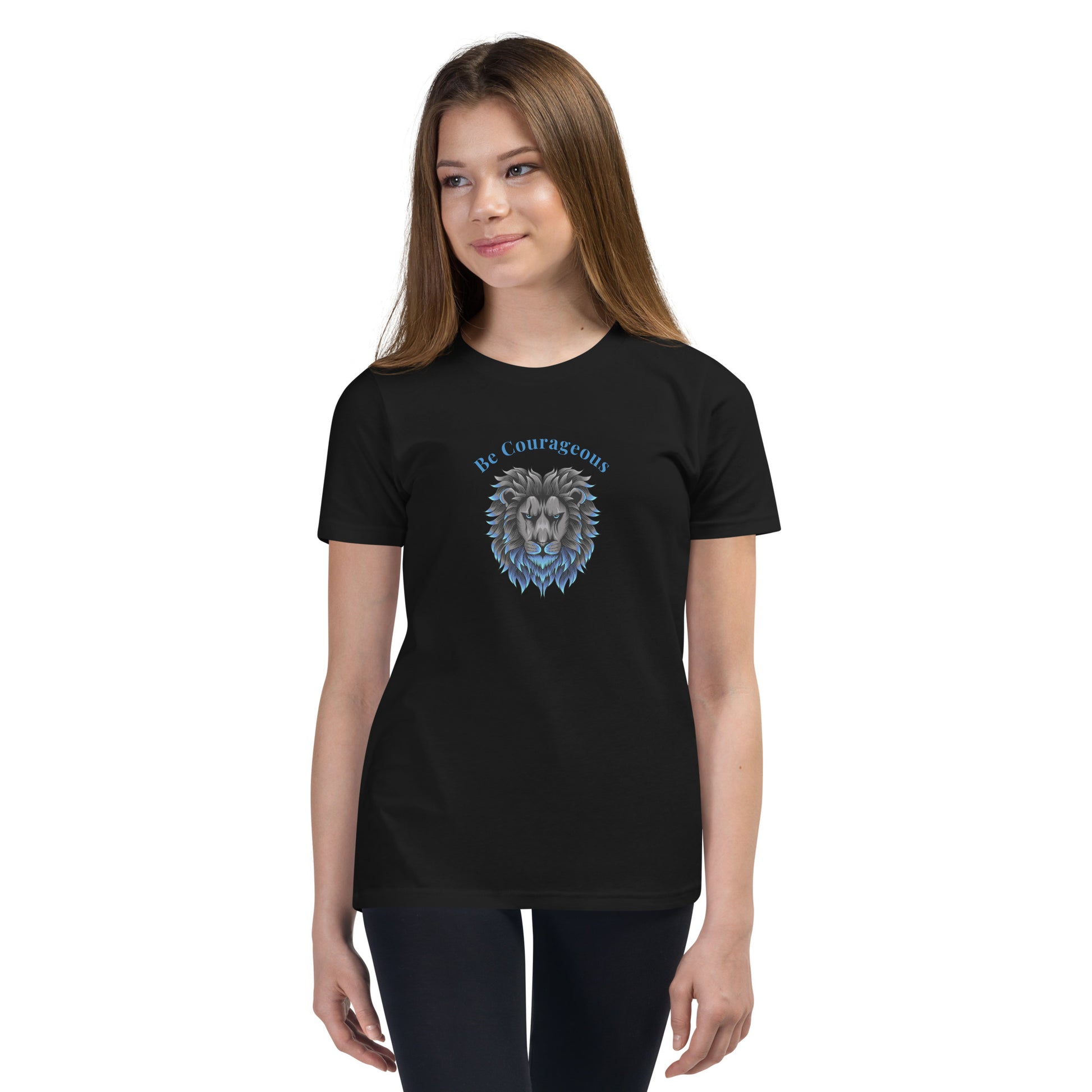 The Courage of a Lion Youth Tee Be Courageous by EraofInk